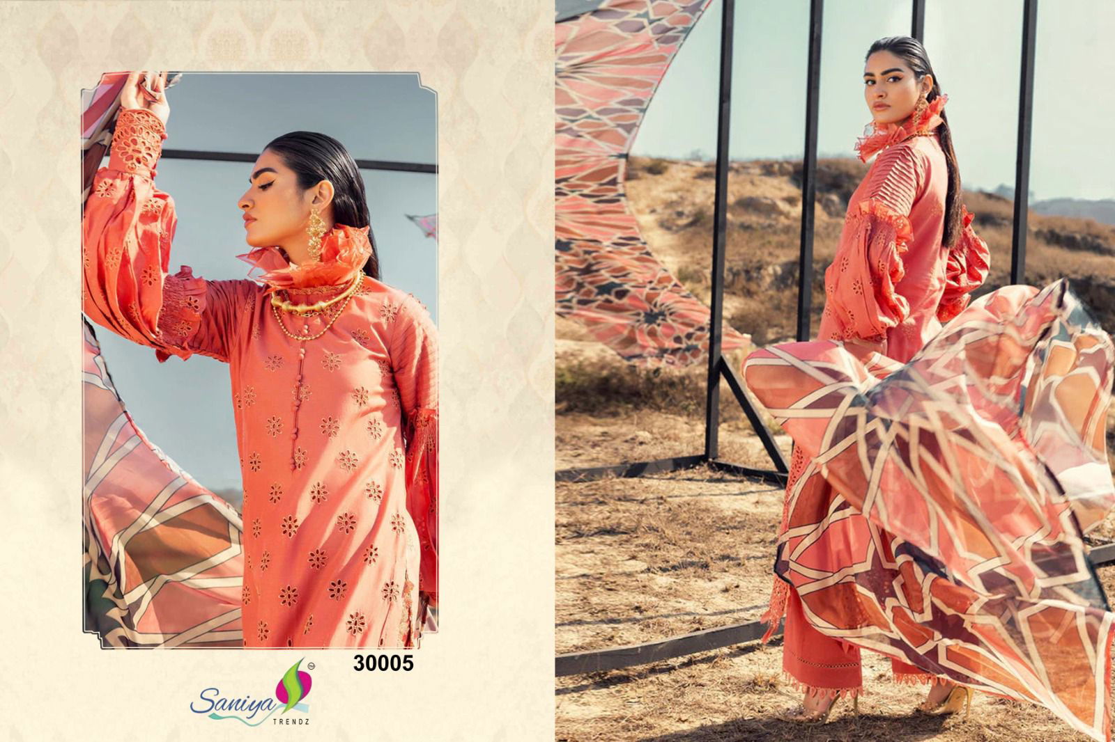 Adan Libas Chikankari Vol 30 Nx By Saniya Pyor Cotton Pakistani Suits Wholesale Online